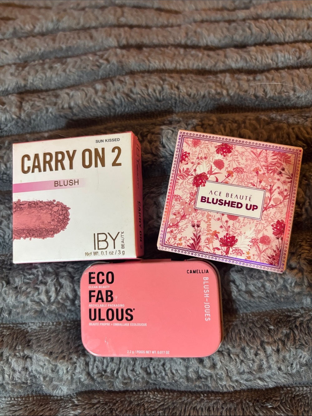 Pink Blush Lot: IBY Beauty, Ace Beaute & EcoFabulous